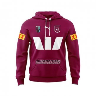 Sudaderas con Capucha Queensland Maroons Rugby 2024 Rojo