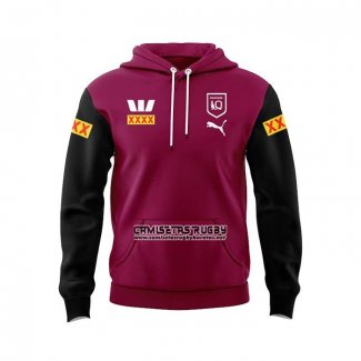 Sudaderas con Capucha Queensland Maroons Rugby 2024 Rojo Negro