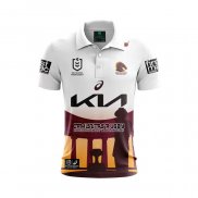 Camiseta Polo Brisbane Broncos Rugby 2024 ANZAC